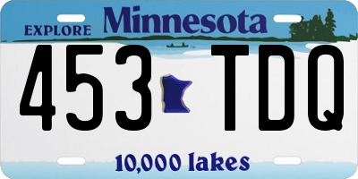 MN license plate 453TDQ