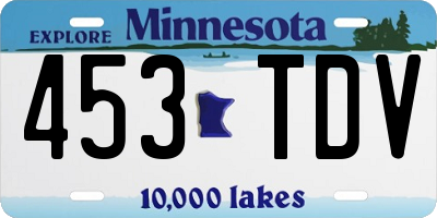 MN license plate 453TDV