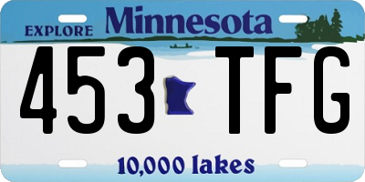 MN license plate 453TFG