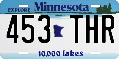 MN license plate 453THR