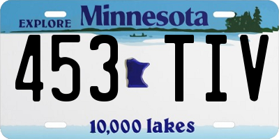 MN license plate 453TIV