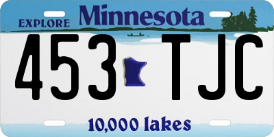 MN license plate 453TJC