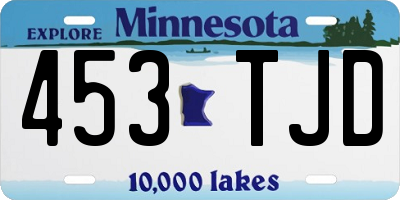 MN license plate 453TJD