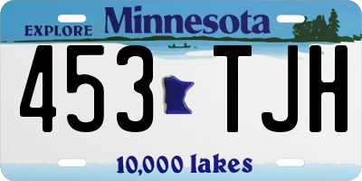 MN license plate 453TJH