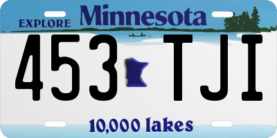 MN license plate 453TJI