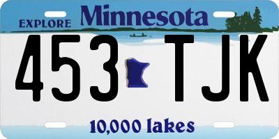 MN license plate 453TJK
