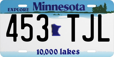 MN license plate 453TJL