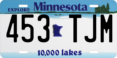 MN license plate 453TJM