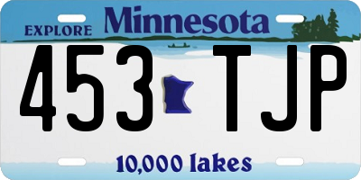 MN license plate 453TJP