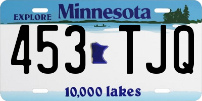 MN license plate 453TJQ