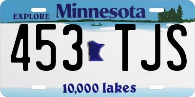 MN license plate 453TJS