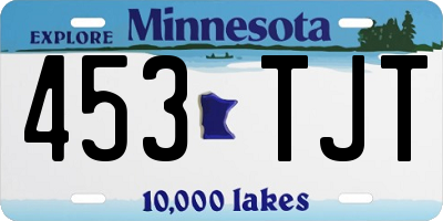 MN license plate 453TJT