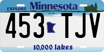 MN license plate 453TJV