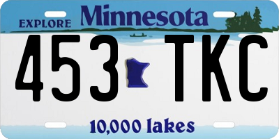MN license plate 453TKC