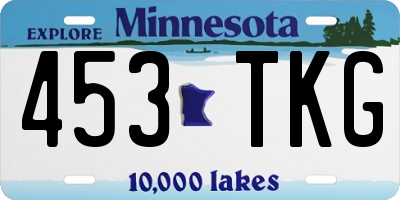 MN license plate 453TKG