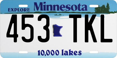 MN license plate 453TKL