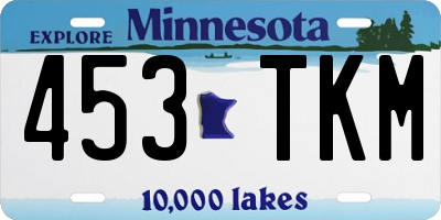 MN license plate 453TKM
