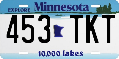 MN license plate 453TKT