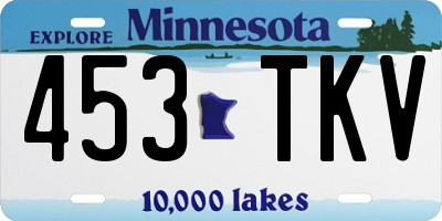MN license plate 453TKV
