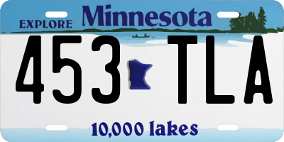 MN license plate 453TLA