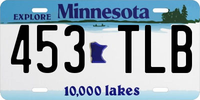 MN license plate 453TLB