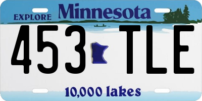 MN license plate 453TLE