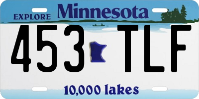 MN license plate 453TLF