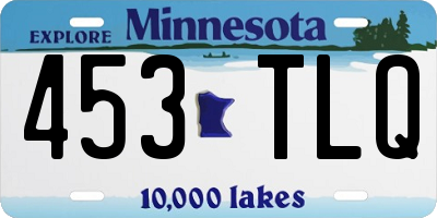 MN license plate 453TLQ