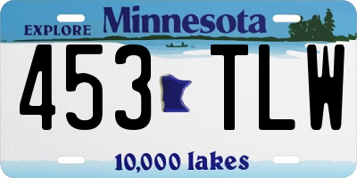 MN license plate 453TLW