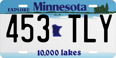 MN license plate 453TLY