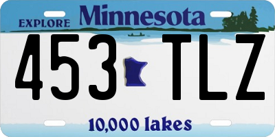 MN license plate 453TLZ