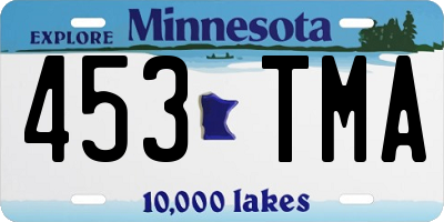 MN license plate 453TMA