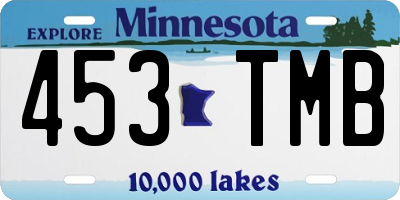 MN license plate 453TMB