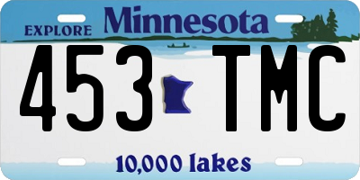 MN license plate 453TMC