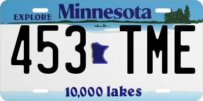 MN license plate 453TME