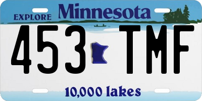 MN license plate 453TMF