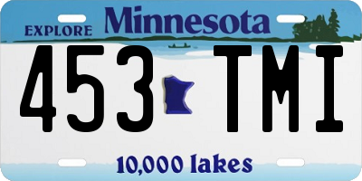 MN license plate 453TMI