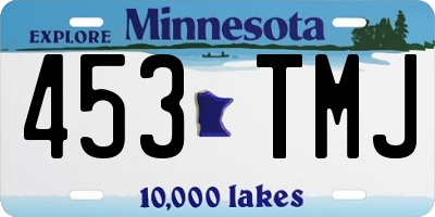 MN license plate 453TMJ