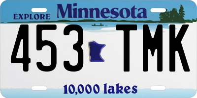 MN license plate 453TMK