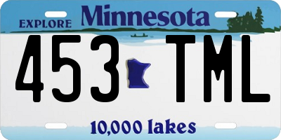 MN license plate 453TML