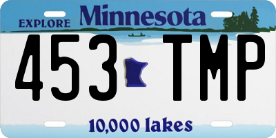 MN license plate 453TMP