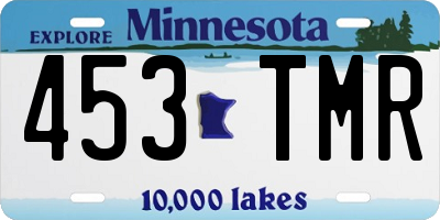 MN license plate 453TMR