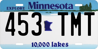 MN license plate 453TMT