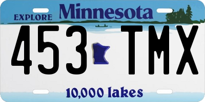 MN license plate 453TMX