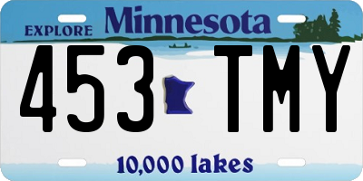 MN license plate 453TMY