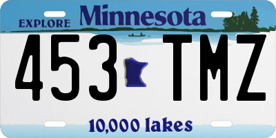MN license plate 453TMZ