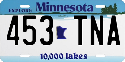 MN license plate 453TNA