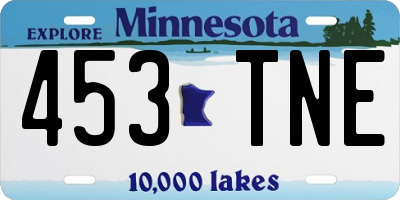 MN license plate 453TNE