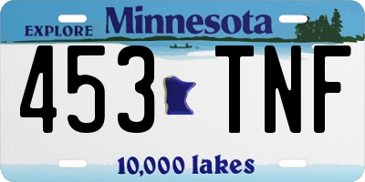 MN license plate 453TNF