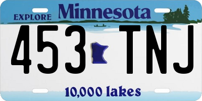 MN license plate 453TNJ